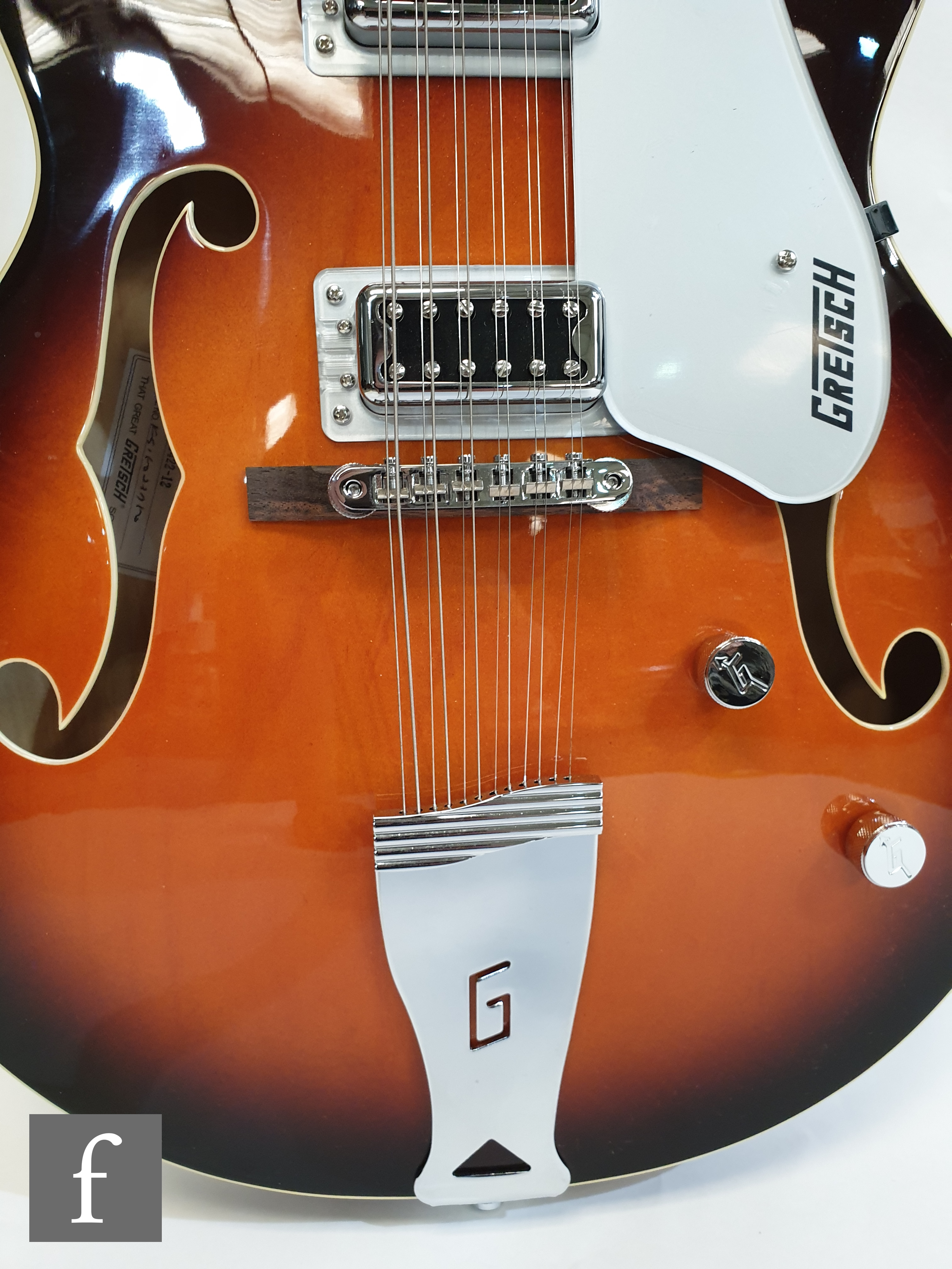 A Gretsch Sunburst 12-string semi-acoustic guitar, serial number KS15023750 made in Korea, model - Image 3 of 4