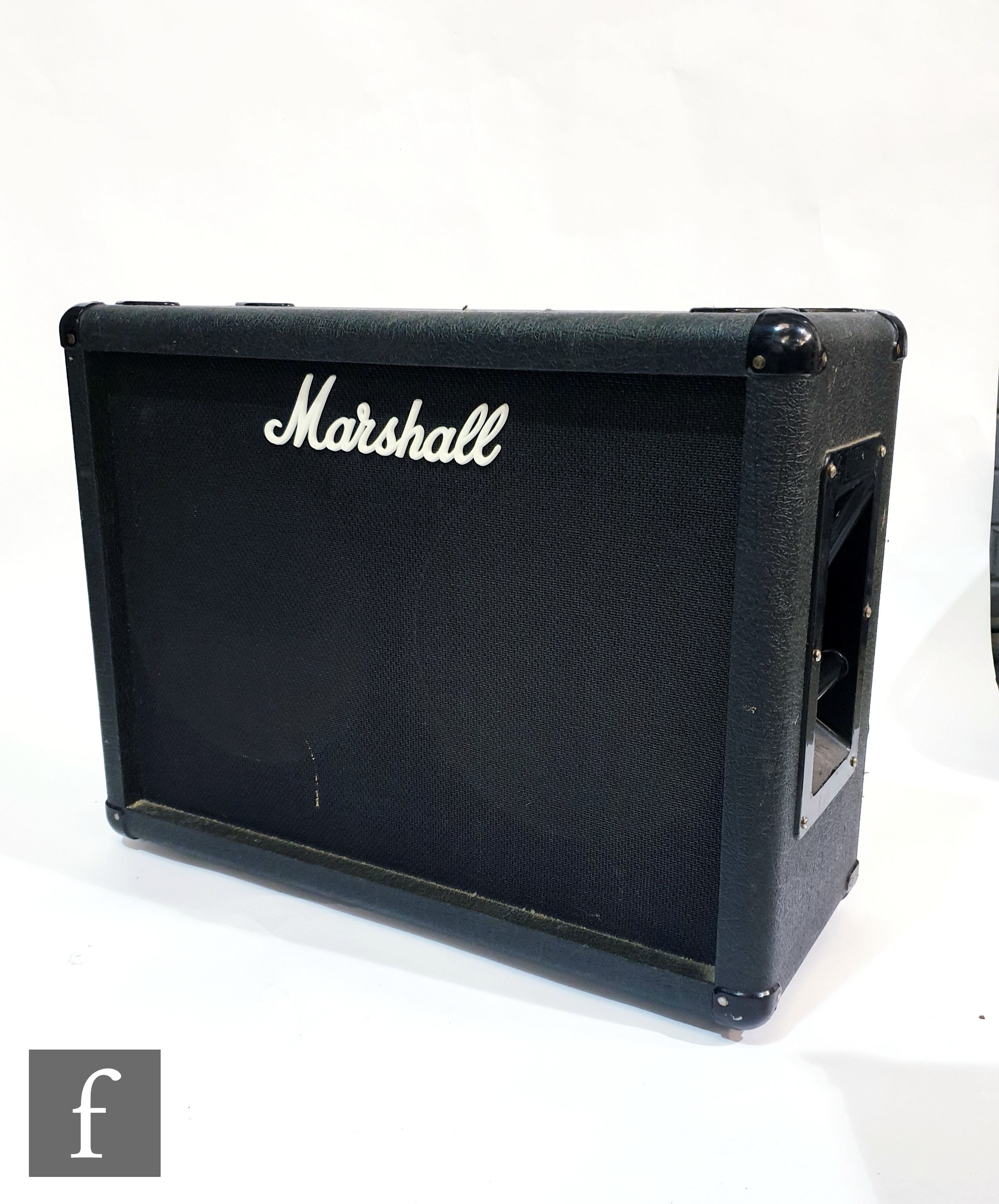 A Marshall guitar amplifier speaker cabinet, model No. 8222.