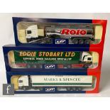 Three Tekno 1:50 scale ERF diecast models, comprising The British Collection No. 50 Eddie Stobart