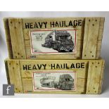 Two Corgi Heavy Haulage 1:50 scale diecast models, CC12804 Thomas Herron Scania King Trailer with