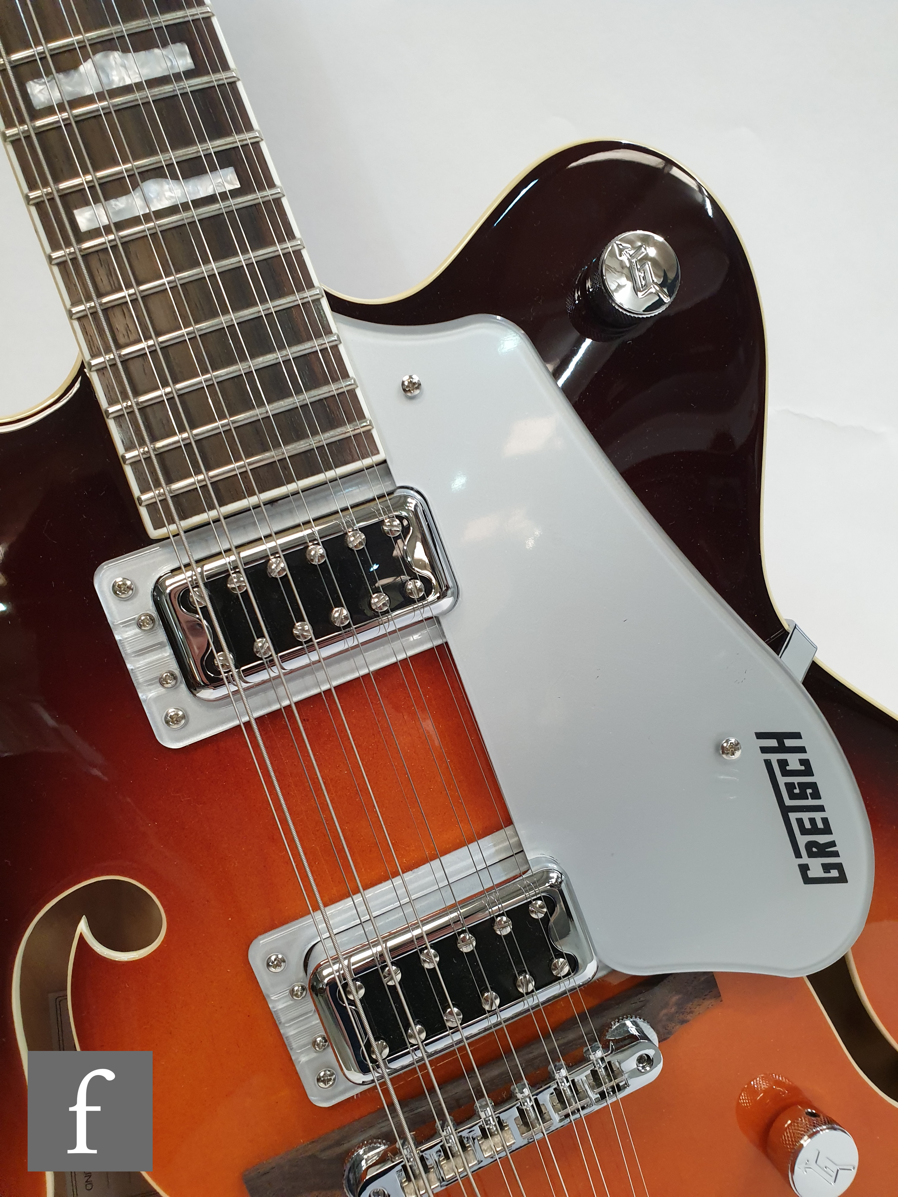 A Gretsch Sunburst 12-string semi-acoustic guitar, serial number KS15023750 made in Korea, model - Image 4 of 4