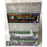 Five Corgi Eddie Stobart 1:50 scale diecast models, comprising 75804 MAN Curtainside, CC13401 MAN