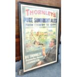 A large Edwardian period pictorial advertising poster for 'Thornley's Pure Sunbright Ales From