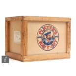 A mid 20th Century Players Navy cut printed cardboard tobacco crate, wooden framed, 39cm x 50cm.