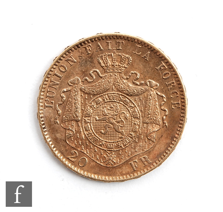 A Leopard II twenty Francs 1877. - Image 2 of 2