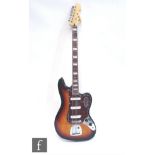 A Squire VI by Fender electric guitar, serial number 15208800, made in Indonesia, sunburst finish,