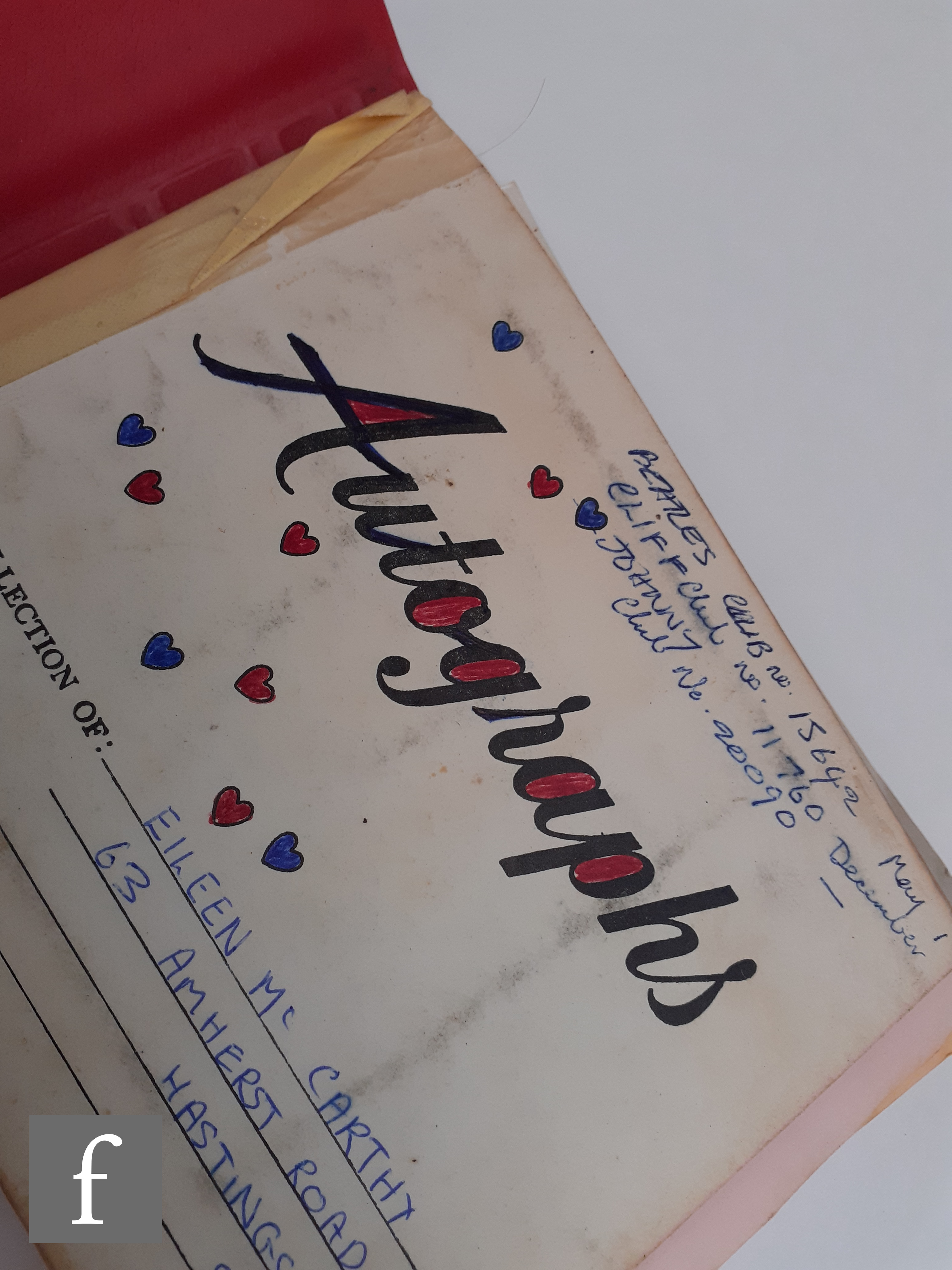 A 1960s autograph book, the Teen Mate book enclosing thirty individual signatures, some are signed - Image 3 of 4