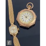 A lady's 9ct hallmarked Uno wrist watch, batons to a silvered circular dial, all to a 9ct