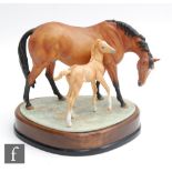 A boxed limited edition Royal Worcester equestrian study modelled by Doris Lindner of Princess Grace