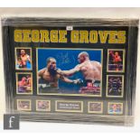 A George Groves middle weight boxing action photograph with further action images below the title,