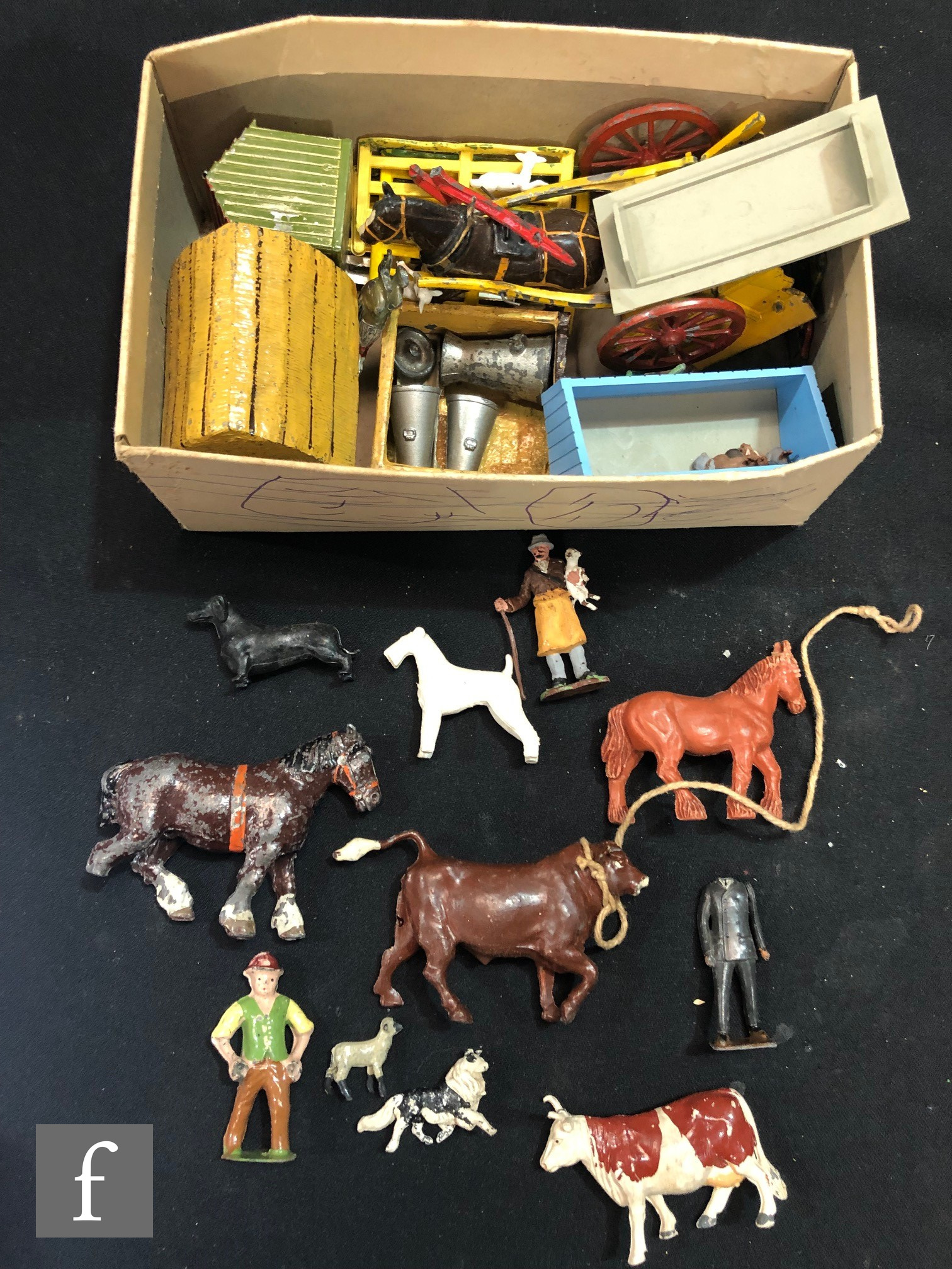 A collection of assorted Britains farm and zoo animals and assorted figures and vehicles including - Image 4 of 4