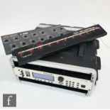 A collection of music related equipment to include an ADA MIDI Controller Footswitch controller,