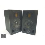 A pair of Adam A3X studio monitor speakers, serial number P-247992 and P-247991, heights 25cm. (2)