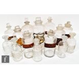 Nine 19th Century pharmaceutical jars to include Quin Sulp, Piper .ALB, Plumb.AC and five acid