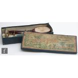 A 1920s parlour game of Ping Pong or Gossima, boxed.