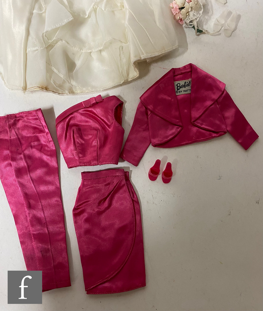 Four 1960s Mattel Barbie fashions, Matinee Fashion comprising red sheath dress, fur trimmed - Image 4 of 5