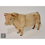 A Beswick Charolais Bull, model 2463A, designed by Alan Maslankowski, cream gloss, printed mark.