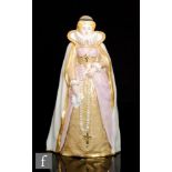 A Royal Worcester model of Mary, Queen of Scots after Janet (Scott), model 2634, puce mark with date