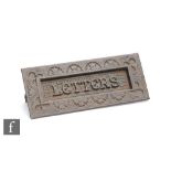 A cast iron rectangular 'Letters' slot stamped A. Kendrick & Sons No.31, with an indistinct