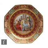 An early 20th Century Royal Vienna type cabinet plate titled to the reverse Schmuckung der Venus (