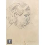 GILBERT SPENCER, RA (1892-1979) - 'Portrait of Mary Morris', pencil drawing, signed and inscribed '