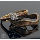 An 18ct diamond solitaire ring, brilliant cut, claw set stone, weight approximately 0.25ct, weight