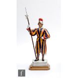 A boxed Royal Worcester figure modelled by Frederick Gertner titled Trooper of the Papal Swiss