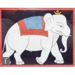 INDIAN SCHOOL (LATE 19TH CENTURY/ EARLY 20TH CENTURY) - A study of a ceremonial elephant, gouache,