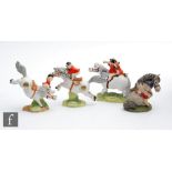 Three later 20th Century Beswick Thelwell figures comprising Halloa Away, S/D, The Greatest, S/D,