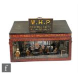 A naive scratch built blacksmith workshop, housed in a wooden case styled as WHP General Smith shop,