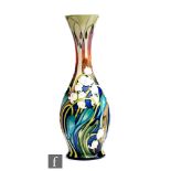 A large Moorcroft Pottery vase decorated in the Kali Zoe pattern designed by Emma Bossons,