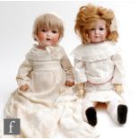 An early 20th Century Kammer & Reinhardt Mein Liebling bisque socket head doll, sleeping brown eyes,