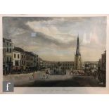 AFTER THOMAS HOLLINS - 'A view of The High Street, Birmingham', hand coloured aquatint, a reprint,