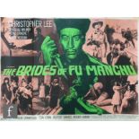 The Brides of Fu Manchu, (1966 UK) quad movie poster, 30 inches x 40 inches, (folded and taped to