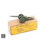 A Britains Military Equipment 4.7" Naval Gun, set 9730 comprising gun in mid green finish with