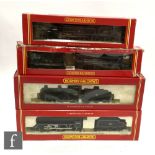 Four Hornby OO gauge locomotives comprising R.239 2-6-4T BR black 42363, R.322 2-8-0 BR black 48758,