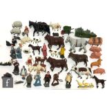 A collection of assorted hollowcast figures, mainly farm issues by Britains, to include blacksmith