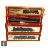 Four OO gauge Hornby locomotives, comprising R2359 4-6-0 BR black 44908, R314 4-6-0 BR black