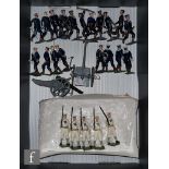 Various Britains hollowcast toy soldiers, Set 78 Royal Navy Bluejackets comprising Running Petty