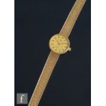 A 9ct hallmarked lady's Rotary quartz wrist watch, batons to a circular champagne dial and