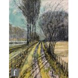 PETER BURDEN (CONTEMPORARY) - 'Flooded Fields, Spring near Petit Bersac, Dordogne', oil on canvas,