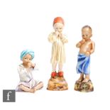 Three Royal Worcester models of children from the Children of the World series modelled by Freda