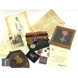 A small parcel lot of World War Two items relating to Linley Morton-Seaborn Captain and temporary