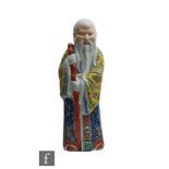 A Chinese Late Qing Dynasty (1644-1912) / Republic period (1912-1949) figure of Shoulao, the God