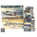 Fifteen 1:72 scale plastic model kits, all aircraft, mostly Italeri and Roden, to include Italeri