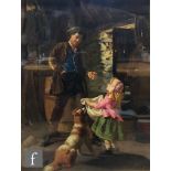 WILLIAM HENRY MIDWOOD (FL.1867-1871) - A farmer and his daughter, oil on canvas, signed and