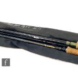 A Hardy Hardygraphite fibre glass fly rod, 2 pc, 6/7#, 9' 6" also a Ron Thompson rod and three other