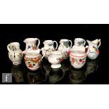 Nine assorted later 20th Century Royal Worcester jugs comprising three 250th Anniversary jugs -