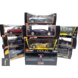 Ten 1:18 scale diecast models by Bburago and Maisto, all BMW and Jaguar models, to include BMW M