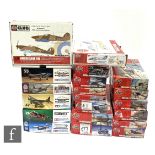 Twenty Airfix and Tamiya 1:72 scale plastic model kits, to include A02033 Supermarine Spitfire F